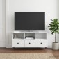 vidaXL Ντουλάπι TV με συρτάρι Γυαλιστερό Λευκό 102 x 34,5 x 50 εκ.