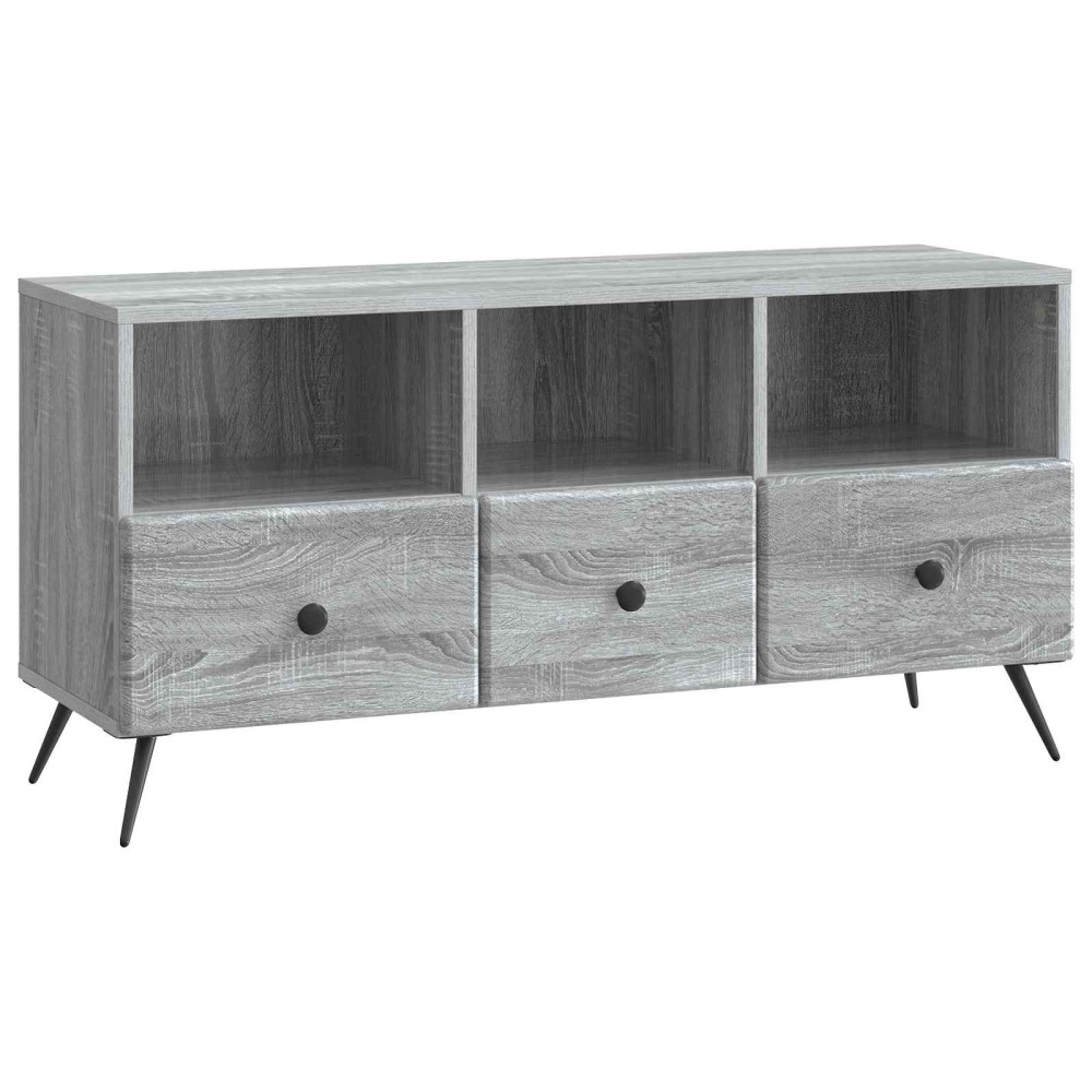 vidaXL Ντουλάπι TV Γκρι Sonoma 102 x 34,5 x 50 εκ. Επεξεργασμένο Ξύλο