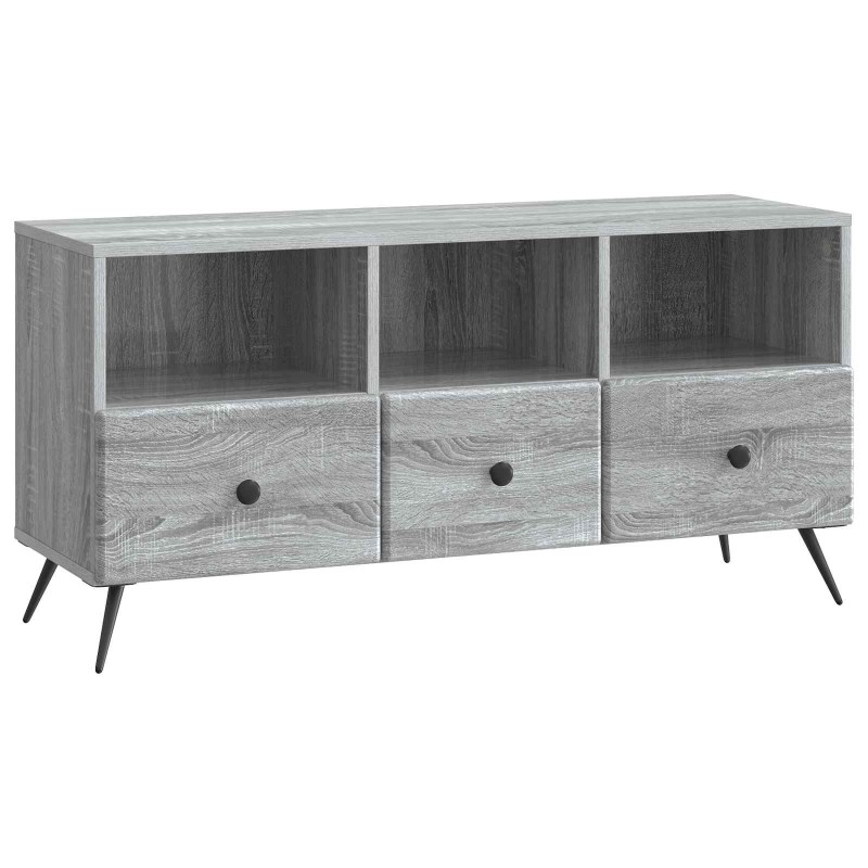vidaXL Ντουλάπι TV Γκρι Sonoma 102 x 34,5 x 50 εκ. Επεξεργασμένο Ξύλο