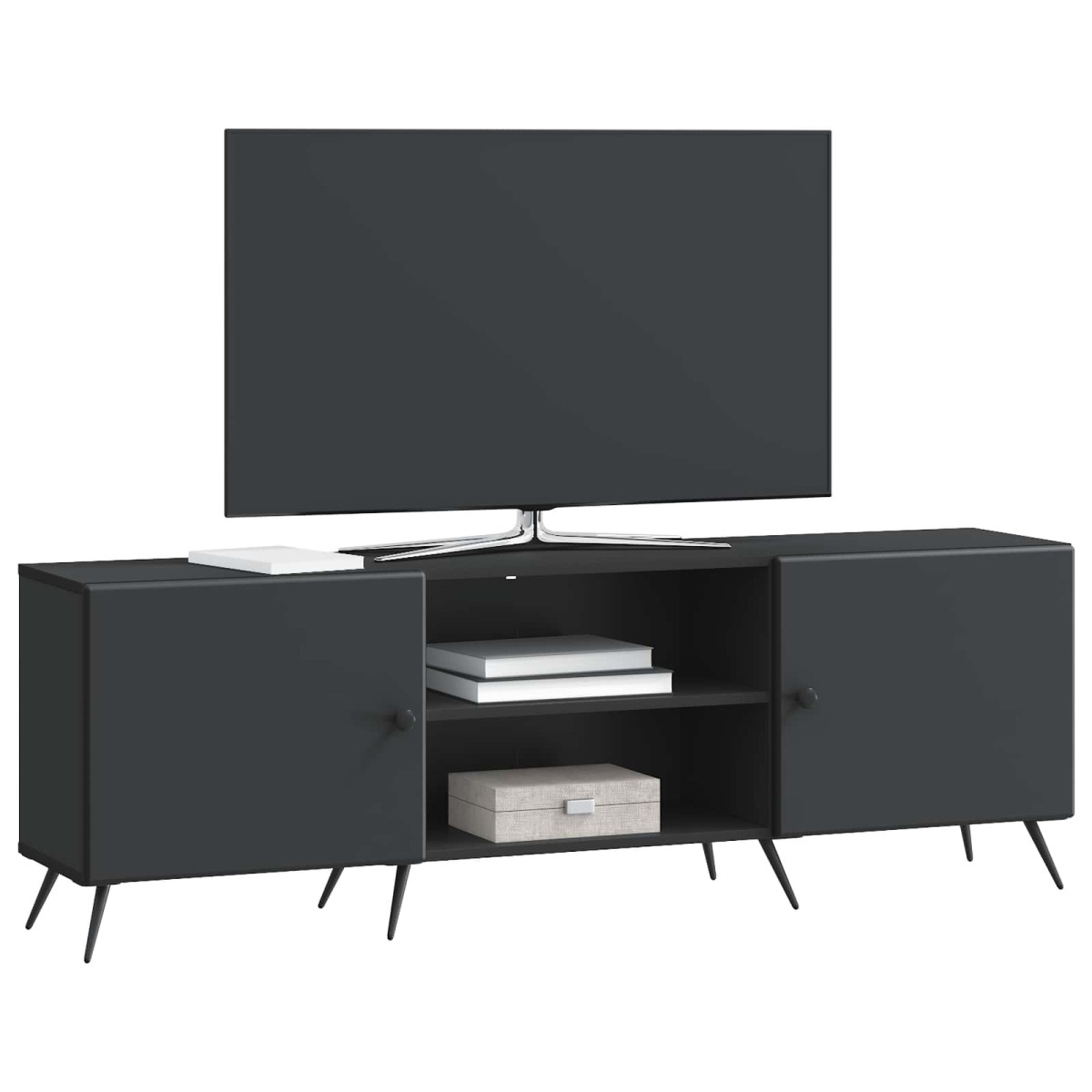 vidaXL Ντουλάπι TV Μαύρο 150 x 31 x 50 εκ. Επεξεργασμένο Ξύλο