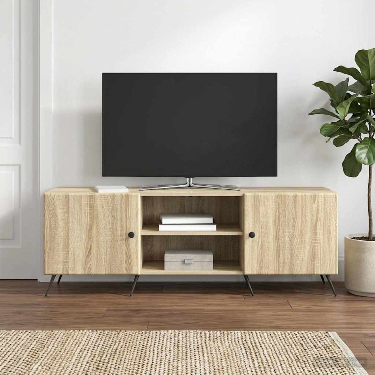 vidaXL Ντουλάπι TV Sonoma Δρυς 150 x 31 x 50 εκ. Επεξεργασμένο Ξύλο