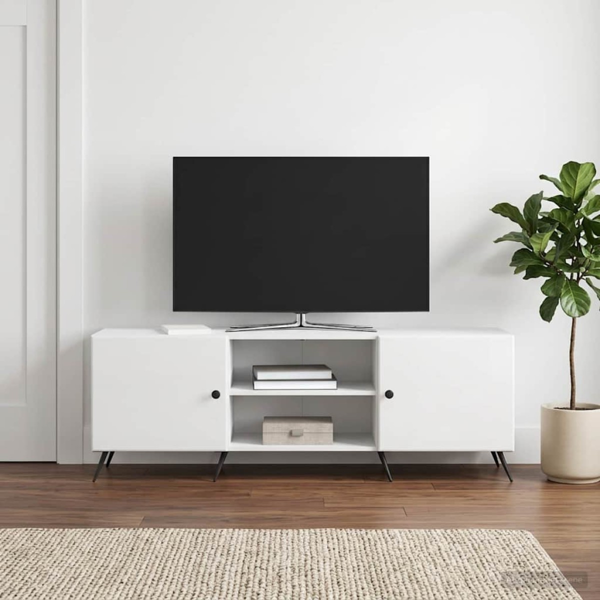 vidaXL Ντουλάπι TV Γυαλιστερό Λευκό 150 x 31 x 50 εκ.