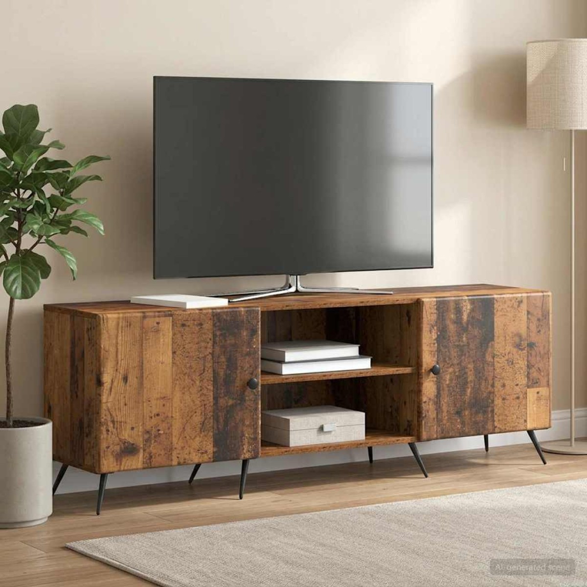 vidaXL Ντουλάπι TV Παλαιωμένο ξύλο 150 x 31 x 50 εκ.
