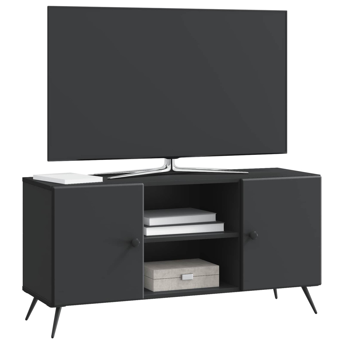 vidaXL Ντουλάπι TV Μαύρο 102 x 34,5 x 50 εκ. Επεξεργασμένο Ξύλο