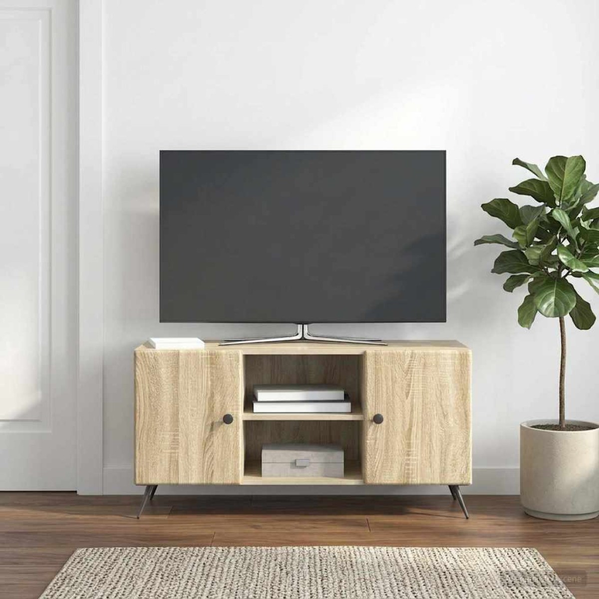 vidaXL Ντουλάπι TV Sonoma Δρυς 102 x 34,5 x 50 εκ. Επεξεργασμένο Ξύλο