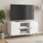 vidaXL Ντουλάπι TV Γυαλιστερό Λευκό 102 x 34,5 x 50 εκ.