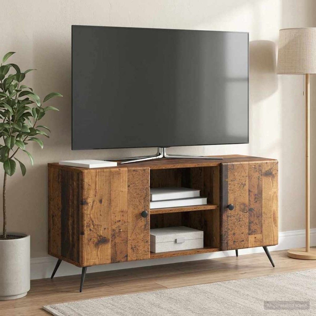 vidaXL Ντουλάπι TV Παλαιωμένο ξύλο 102 x 34,5 x 50 εκ.
