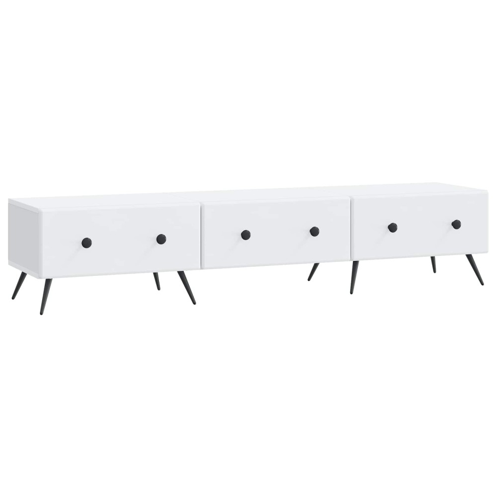 vidaXL Ντουλάπι TV Λευκό 147 x 34,5 x 30 εκ Επεξεργασμένο Ξύλο