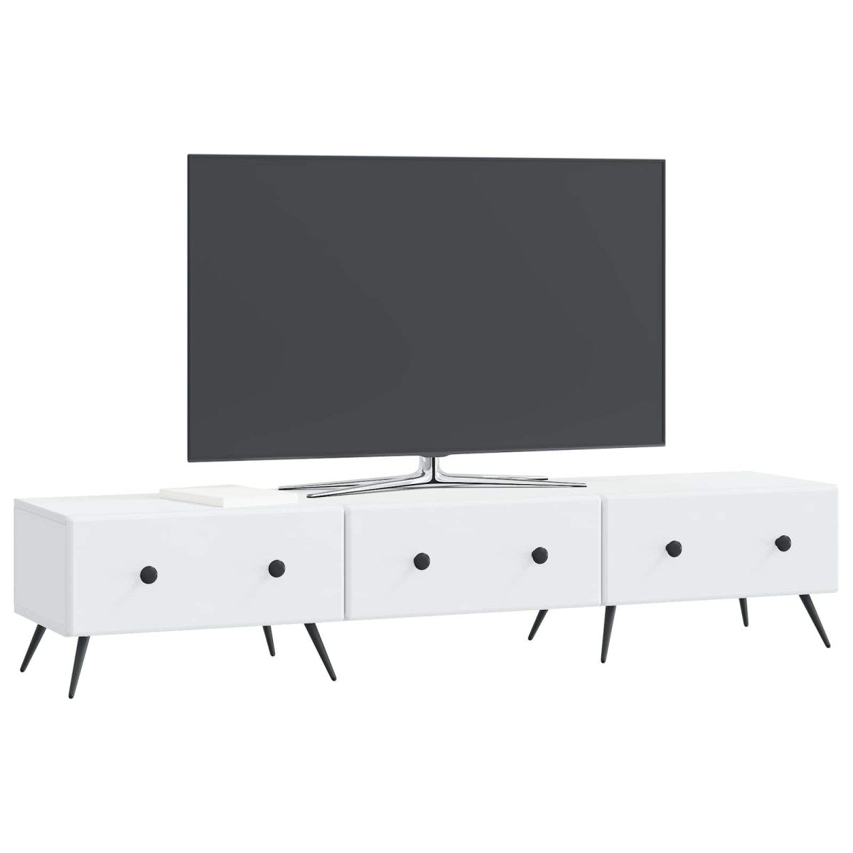 vidaXL Ντουλάπι TV Λευκό 147 x 34,5 x 30 εκ Επεξεργασμένο Ξύλο