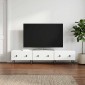 vidaXL Ντουλάπι TV Λευκό 147 x 34,5 x 30 εκ Επεξεργασμένο Ξύλο
