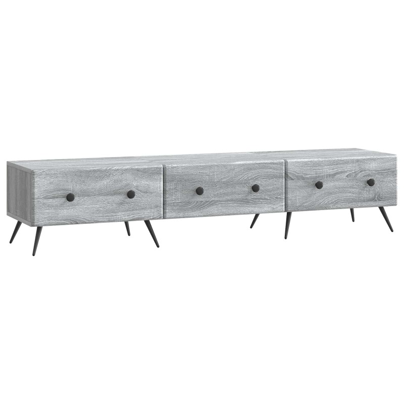 vidaXL Ντουλάπι TV Γκρι Sonoma 147 x 34,5 x 30 εκ Επεξεργασμένο Ξύλο