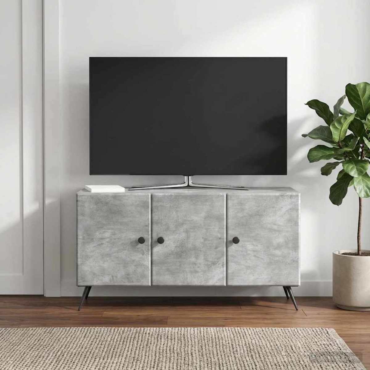 vidaXL Ντουλάπι TV Γκρι Σκυροδέματος 99 x 34,5 x 50 εκ.