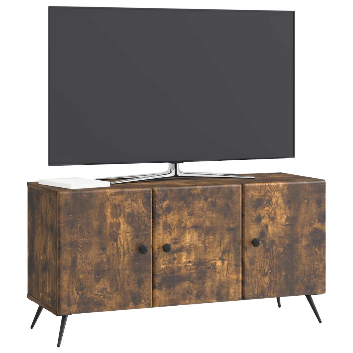 vidaXL Ντουλάπι TV Καπνισμένο Ξύλο Δρυός 99 x 34,5 x 50 εκ.
