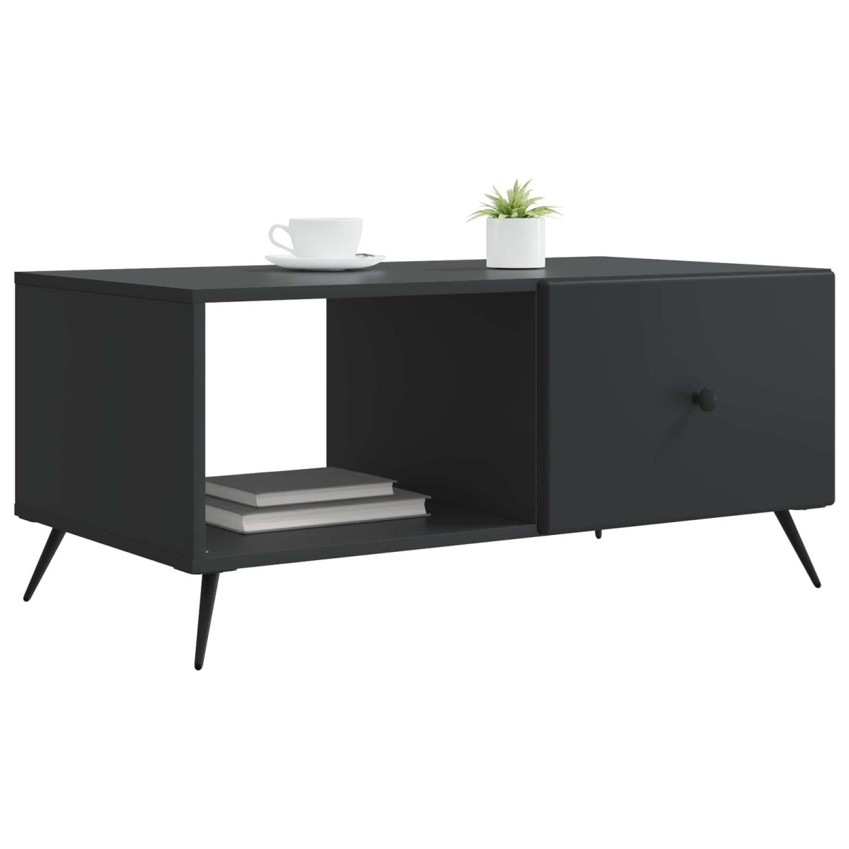 vidaXL Τραπεζάκι σαλονιού Μαύρο 90 x 50 x 40 cm Επεξεργασμένο Ξύλο