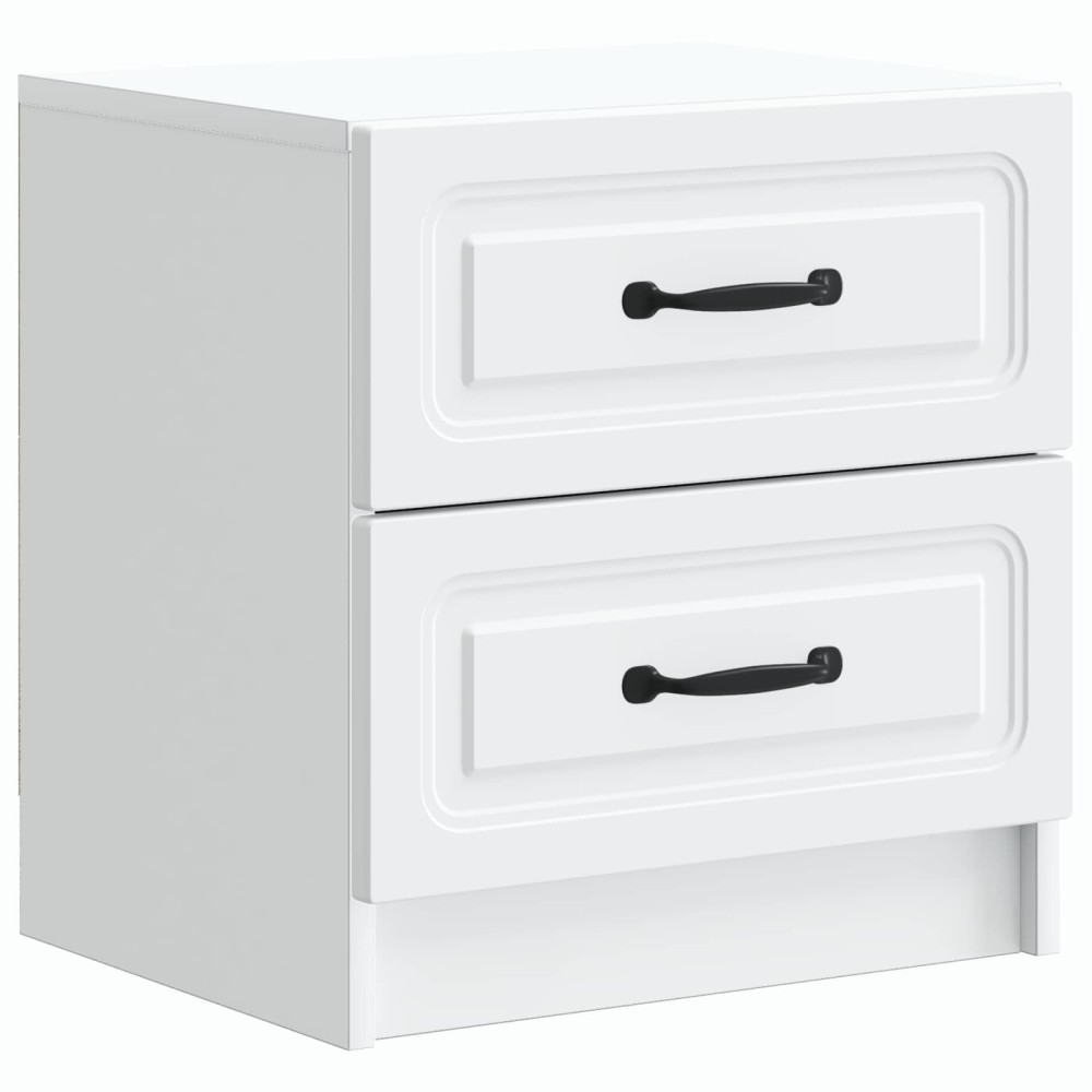 vidaXL Κομοδίνο Λευκό 43 x 34,5 x 44,5 εκ Επεξεργασμένο Ξύλο