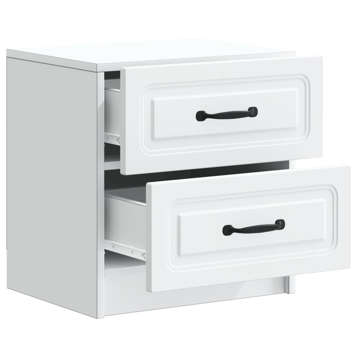 vidaXL Κομοδίνο Λευκό 43 x 34,5 x 44,5 εκ Επεξεργασμένο Ξύλο