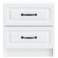 vidaXL Κομοδίνο Λευκό 43 x 34,5 x 44,5 εκ Επεξεργασμένο Ξύλο