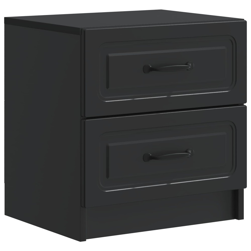 vidaXL Κομοδίνο Μαύρο 43 x 34,5 x 44,5 εκ Επεξεργασμένο Ξύλο
