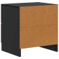 vidaXL Κομοδίνο Μαύρο 43 x 34,5 x 44,5 εκ Επεξεργασμένο Ξύλο