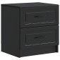 vidaXL Κομοδίνο Μαύρο 43 x 34,5 x 44,5 εκ Επεξεργασμένο Ξύλο