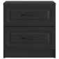 vidaXL Κομοδίνο 2 τεμ. Μαύρο 43 x 34,5 x 44,5 εκ Επεξεργασμένο Ξύλο