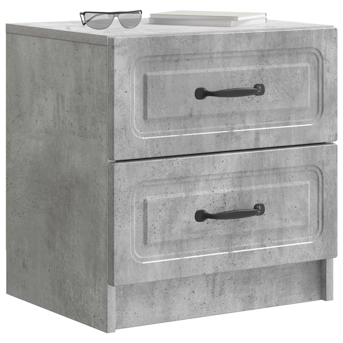 vidaXL Κομοδίνο 2 τεμ. Γκρι Σκυροδέματος 43 x 34,5 x 44,5 εκ