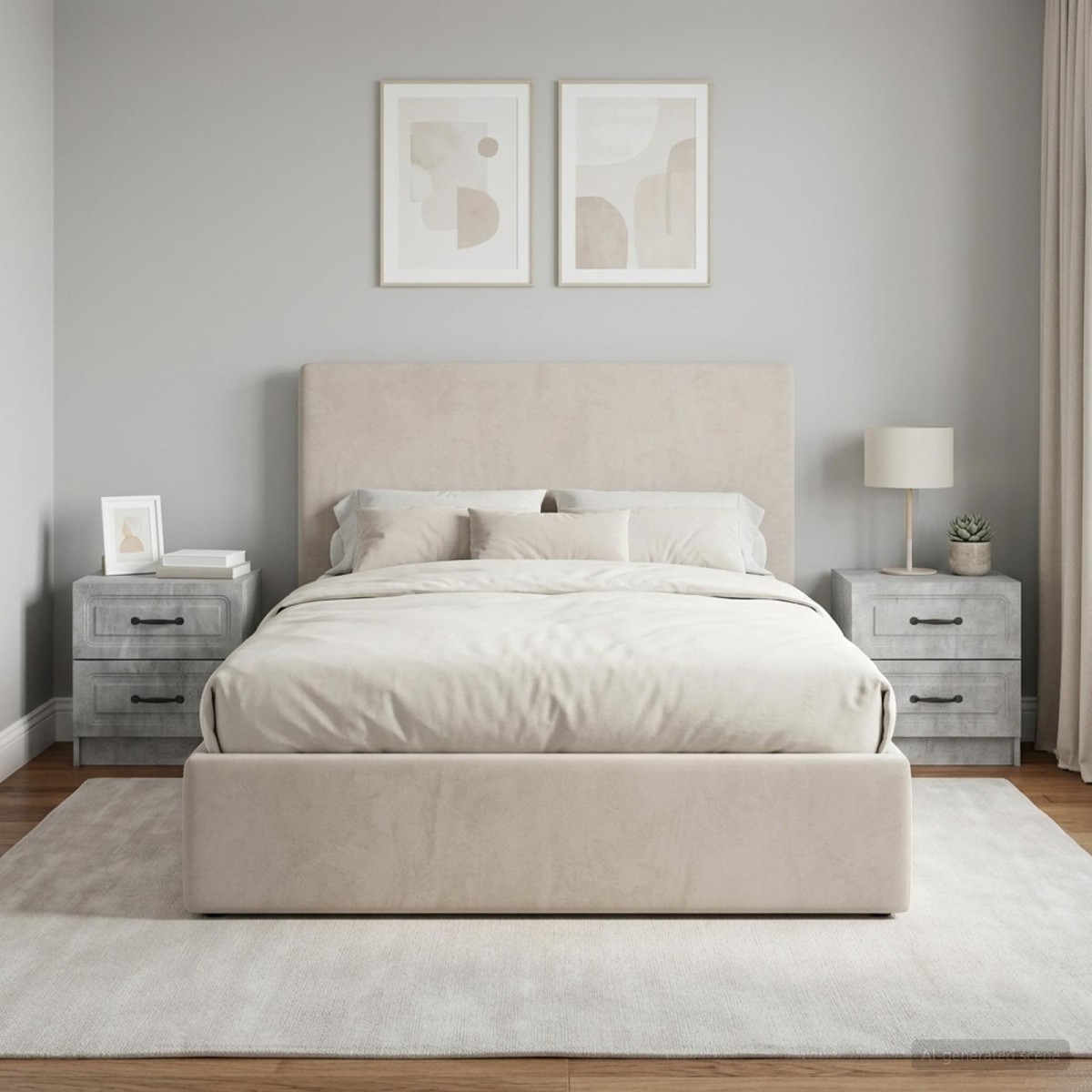 vidaXL Κομοδίνο 2 τεμ. Γκρι Σκυροδέματος 43 x 34,5 x 44,5 εκ