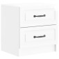 vidaXL Κομοδίνο Γυαλιστερό Λευκό 43 x 34,5 x 44,5 εκ