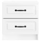 vidaXL Κομοδίνο Γυαλιστερό Λευκό 43 x 34,5 x 44,5 εκ