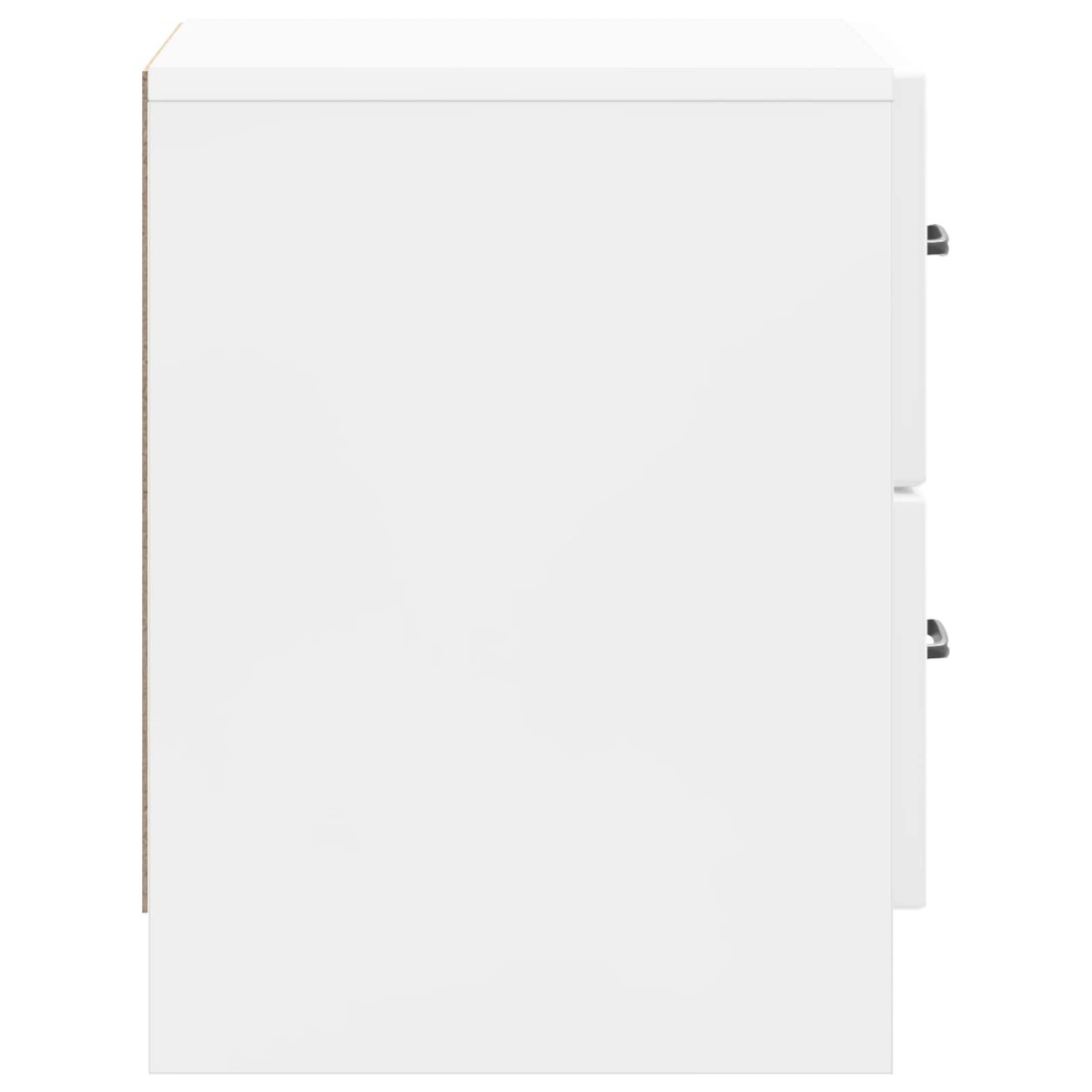vidaXL Κομοδίνο Γυαλιστερό Λευκό 43 x 34,5 x 44,5 εκ