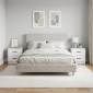 vidaXL Κομοδίνο 2 τεμ. Γυαλιστερό Λευκό 43 x 34,5 x 44,5 εκ