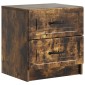 vidaXL Κομοδίνο Καπνισμένο Ξύλο Δρυός 43 x 34,5 x 44,5 εκ