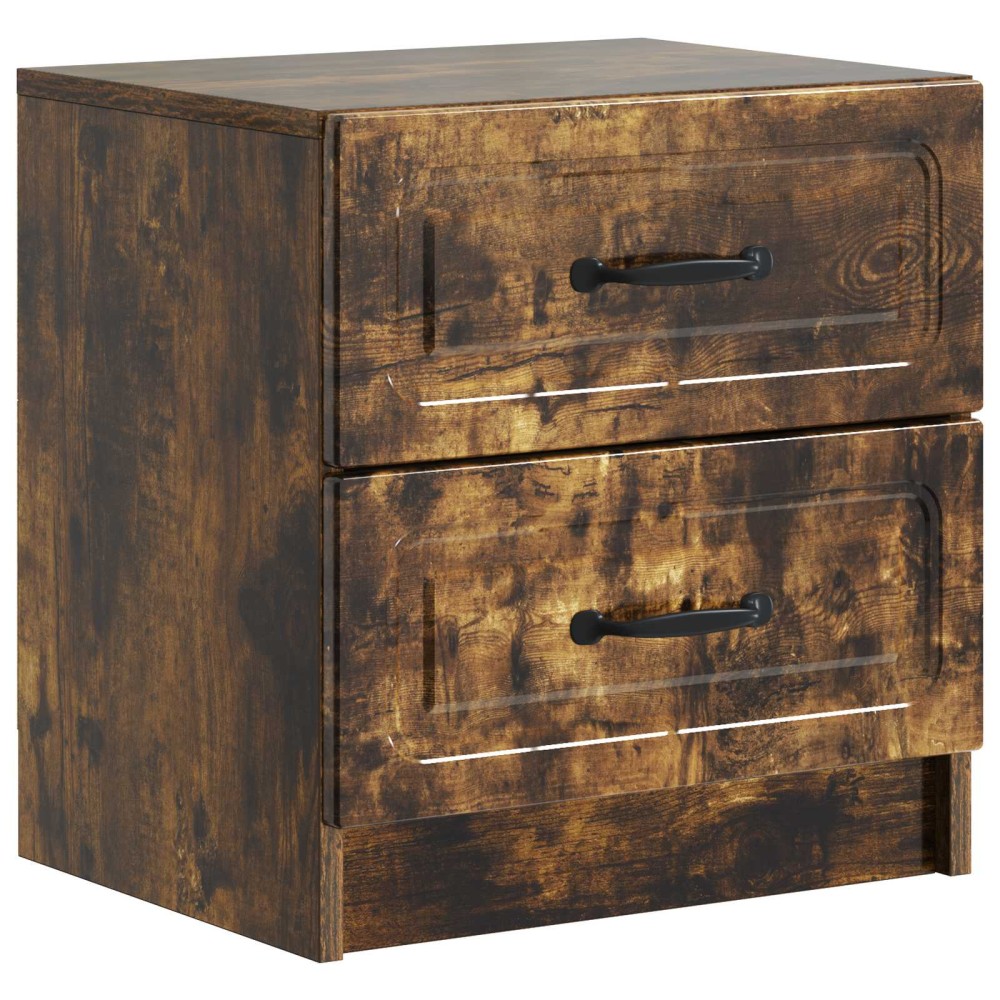 vidaXL Κομοδίνο Καπνισμένο Ξύλο Δρυός 43 x 34,5 x 44,5 εκ