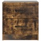 vidaXL Κομοδίνο Καπνισμένο Ξύλο Δρυός 43 x 34,5 x 44,5 εκ