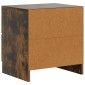 vidaXL Κομοδίνο Καπνισμένο Ξύλο Δρυός 43 x 34,5 x 44,5 εκ