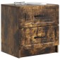 vidaXL Κομοδίνο 2 τεμ. Καπνισμένο Ξύλο Δρυός 43 x 34,5 x 44,5 εκ