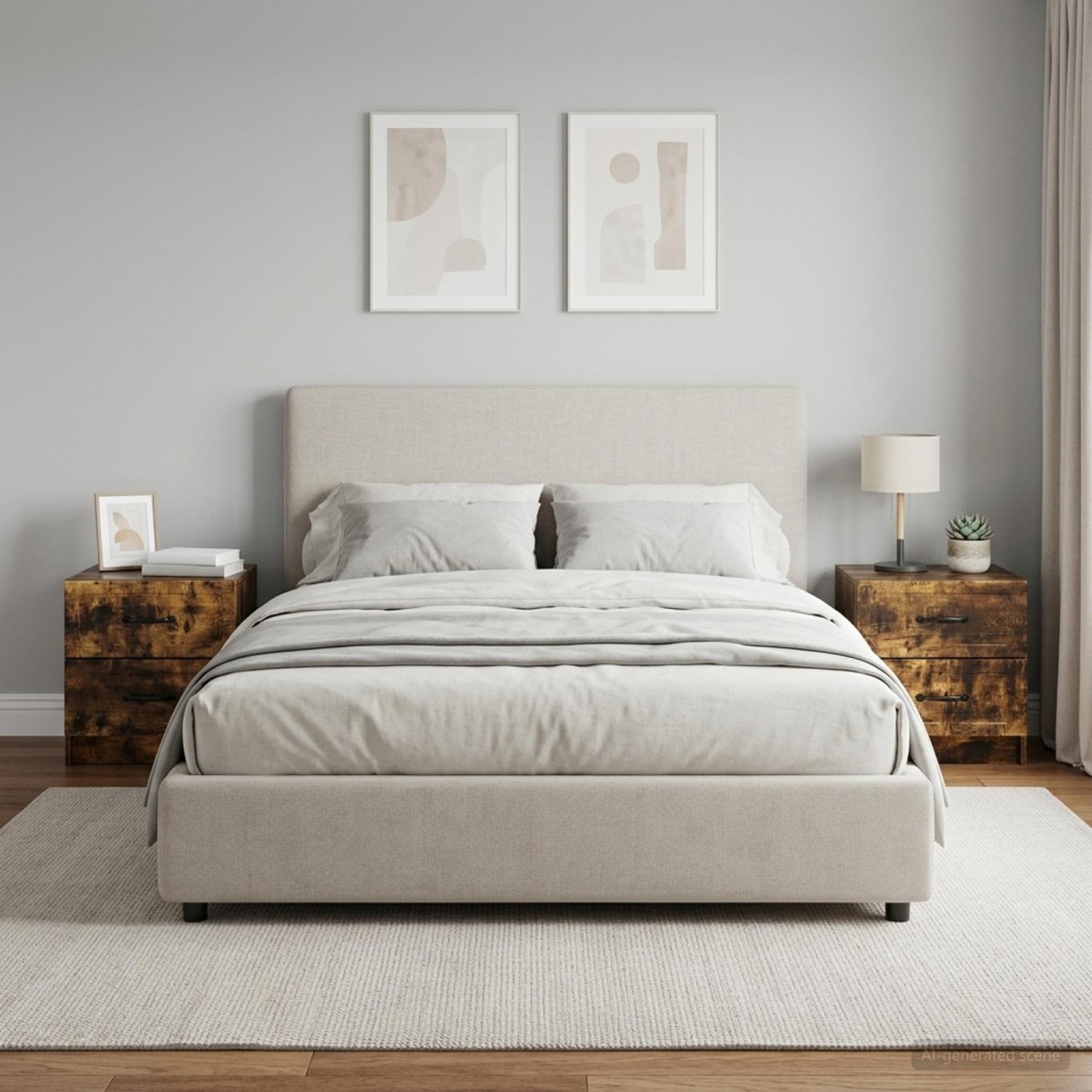 vidaXL Κομοδίνο 2 τεμ. Καπνισμένο Ξύλο Δρυός 43 x 34,5 x 44,5 εκ