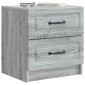 vidaXL Κομοδίνο Γκρι Sonoma 43 x 34,5 x 44,5 εκ Επεξεργασμένο Ξύλο
