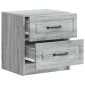 vidaXL Κομοδίνο Γκρι Sonoma 43 x 34,5 x 44,5 εκ Επεξεργασμένο Ξύλο