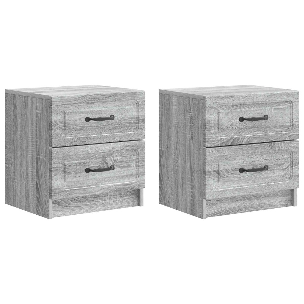 vidaXL Κομοδίνο 2 τεμ. Γκρι Sonoma 43 x 34,5 x 44,5 εκ
