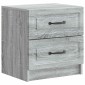 vidaXL Κομοδίνο 2 τεμ. Γκρι Sonoma 43 x 34,5 x 44,5 εκ