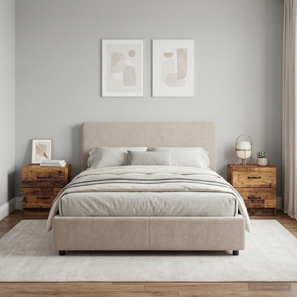 vidaXL Κομοδίνο 2 τεμ. Παλαιωμένο ξύλο 43 x 34,5 x 44,5 εκ
