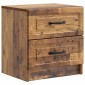 vidaXL Κομοδίνο 2 τεμ. Παλαιωμένο ξύλο 43 x 34,5 x 44,5 εκ