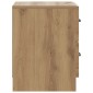 vidaXL Κομοδίνο Artisan Δρυς 43 x 34,5 x 44,5 εκ Επεξεργασμένο Ξύλο