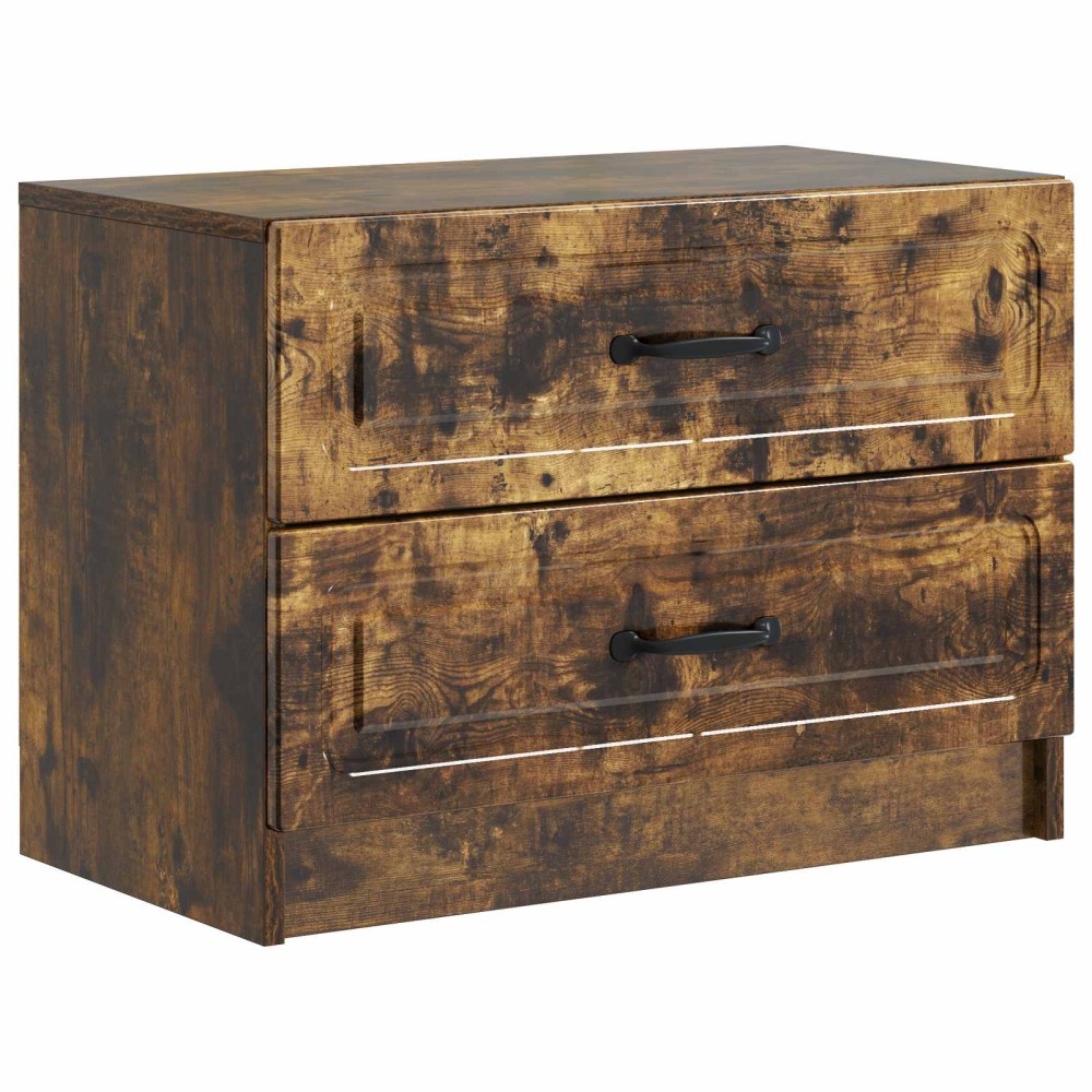 vidaXL Κομοδίνο Καπνισμένο Ξύλο Δρυός 62 x 34,5 x 44,5 εκ