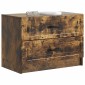 vidaXL Κομοδίνο Καπνισμένο Ξύλο Δρυός 62 x 34,5 x 44,5 εκ