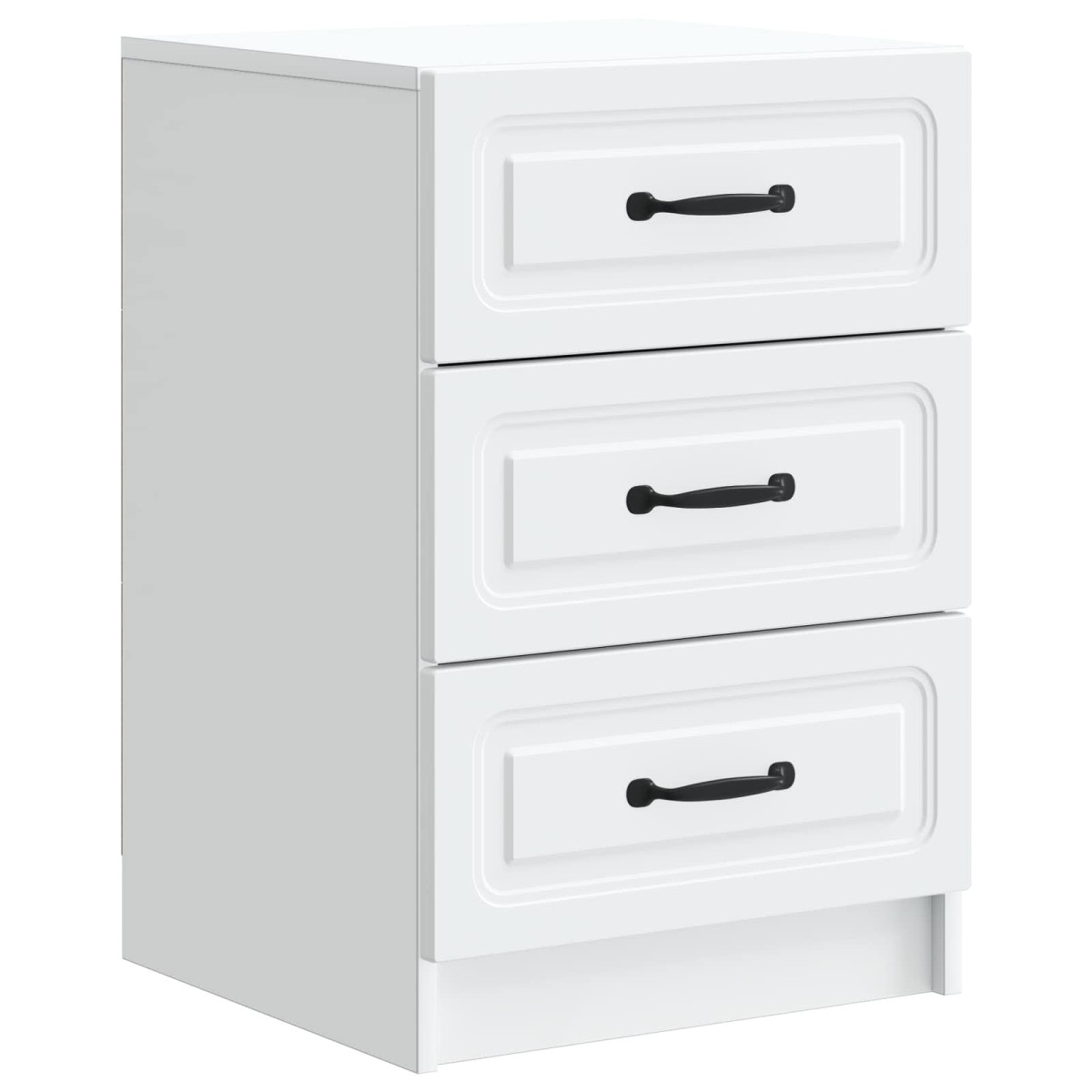 vidaXL Κομοδίνο με συρτάρι Λευκό 43 x 41 x 63,5 εκ. Επεξεργασμένο Ξύλο