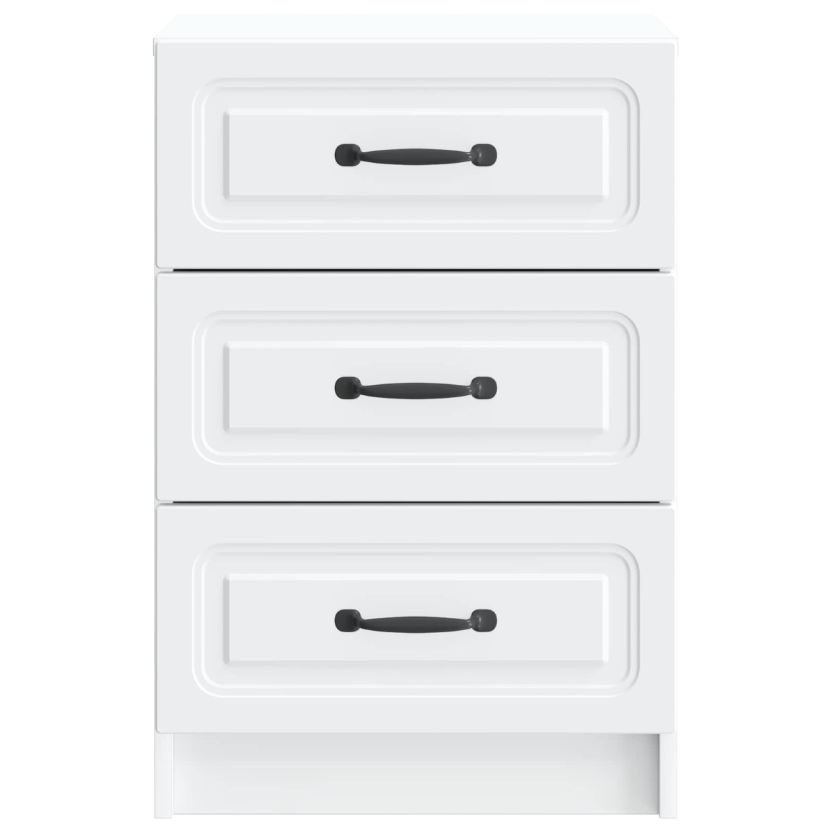 vidaXL Κομοδίνο με συρτάρι Λευκό 43 x 41 x 63,5 εκ. Επεξεργασμένο Ξύλο