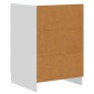 vidaXL Κομοδίνο με συρτάρι Λευκό 43 x 41 x 63,5 εκ. Επεξεργασμένο Ξύλο