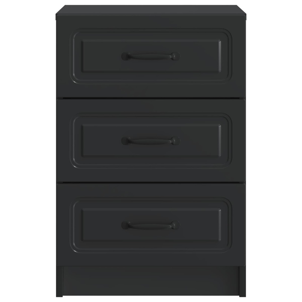 vidaXL Κομοδίνο Μαύρο 43 x 41 x 63,5 εκ. Επεξεργασμένο Ξύλο